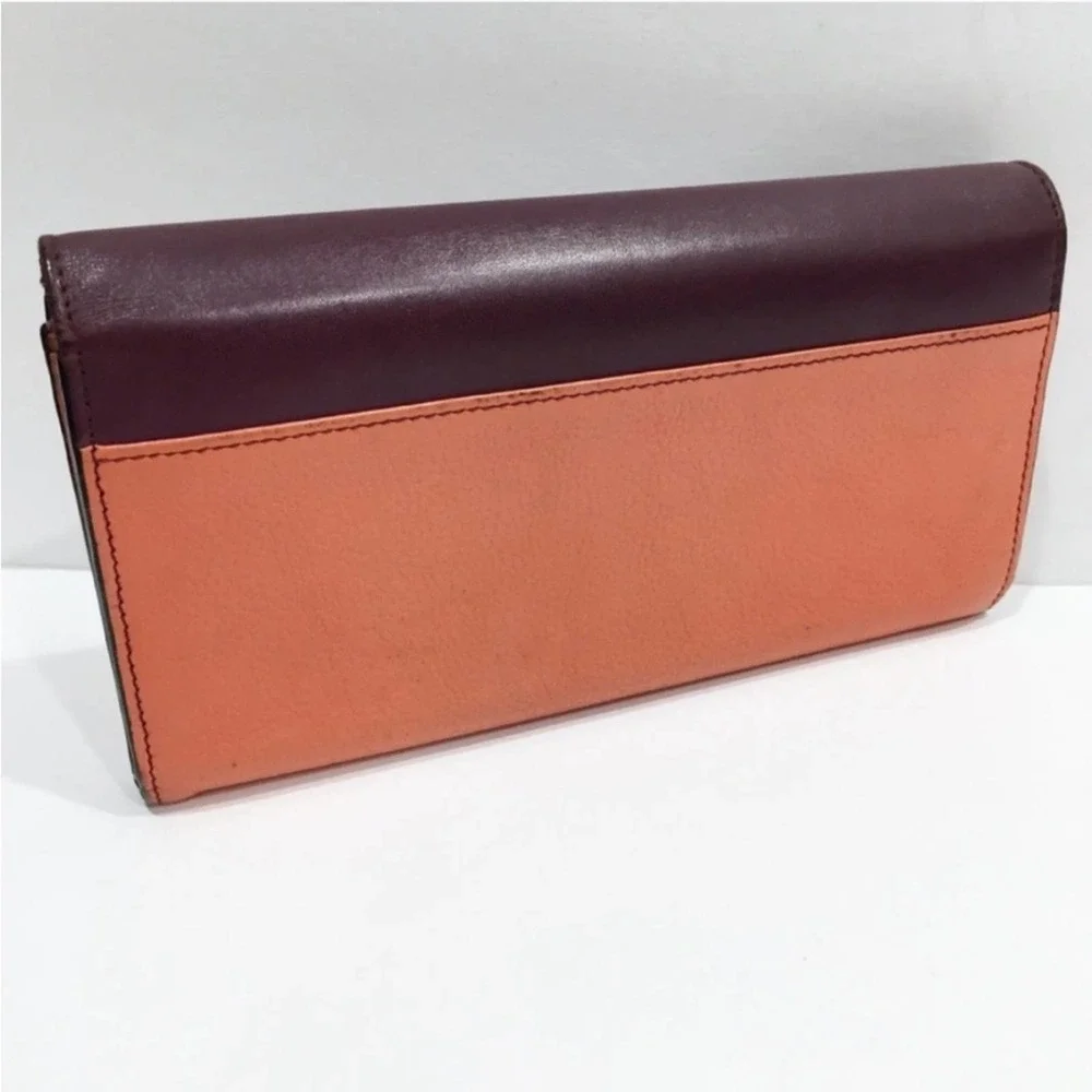 Chloe Tricolor Leather Envelope Snap Wallet